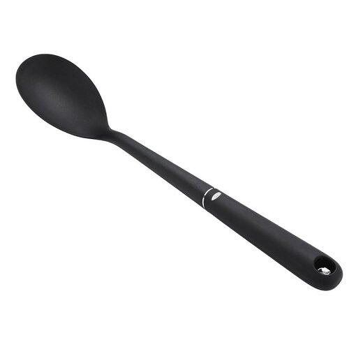 Non-Stick Spoon, 13 in OAL, Nylon, Black