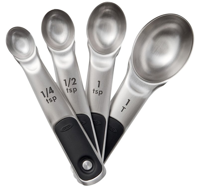 OXO 11132100 Measuring Spoon Set Good Grips Stainless Steel Black/Silver Black/Silver