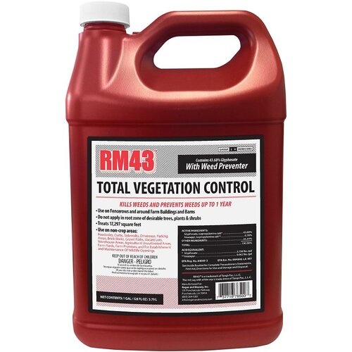 RAGAN & MASSEY INC 76500 RM43 Total Vegetation Control Plus Weed Preventer, Concentrate, 1-Gallon
