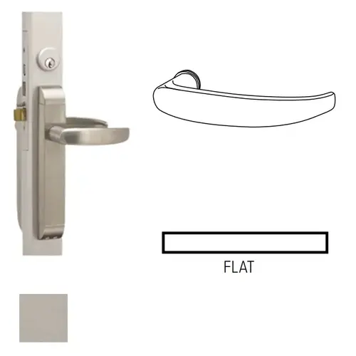 Dual Force Interconnected Deadbolt/Deadlatch, 1-1/8" BS, Standard Flat Strike with Curve Lever Trim Satin Stainless Steel Finish