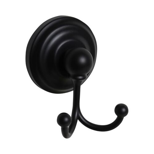 Pamex BC7BL22 Ventura Collection Double Robe Hook Matte Black Finish