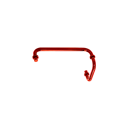 Red 12" Towel Bar With 6" Pull Handle Combination Set
