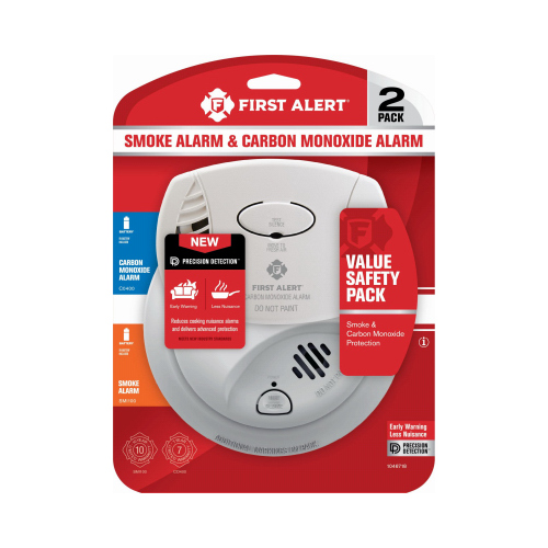 First Alert 1046718 DC CO/Smoke Alarm  pair