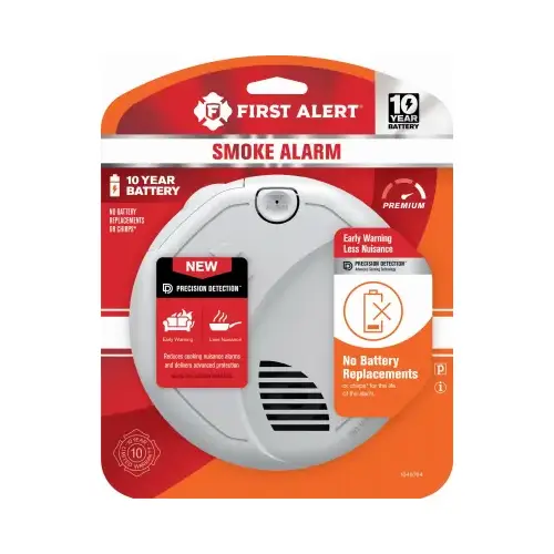 First Alert 1046764 10-Year Battery Dual Photoelectric & Ionization Smoke Alarm White