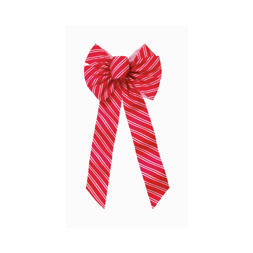 Candy Cane Striped Bow - pack of 24