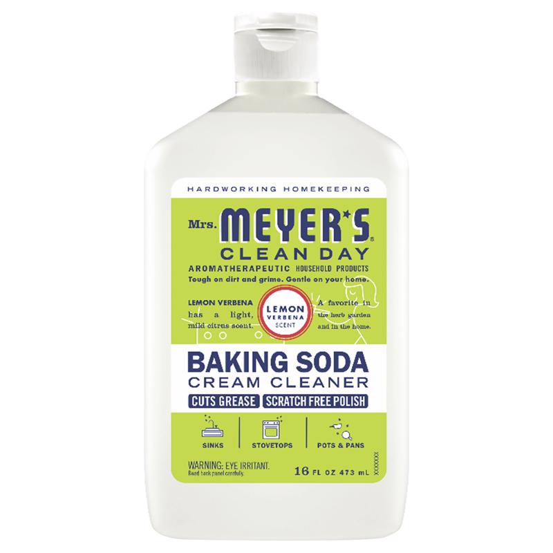 Mrs. Meyer's 11919 Baking Soda Cleaner Clean Day Lemon Verbena Scent Cream 16 oz