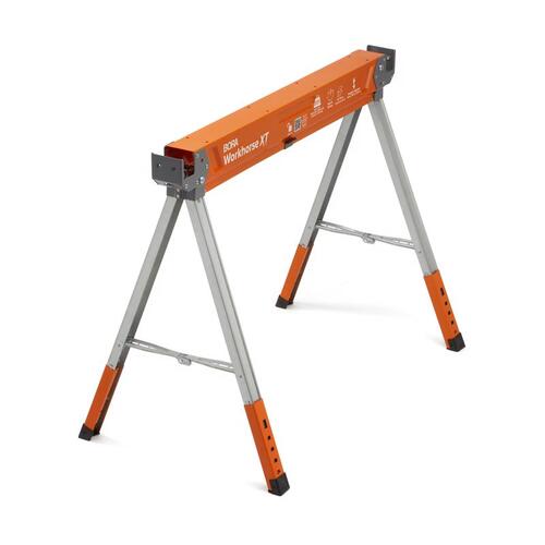 Folding Sawhorse Workhorse XT Adjustable 1400 lb. cap. Orange