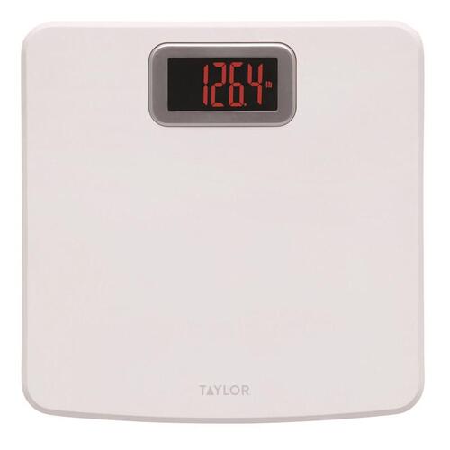 TAYLOR 5302875 Bathroom Scale 400 lb Digital White White