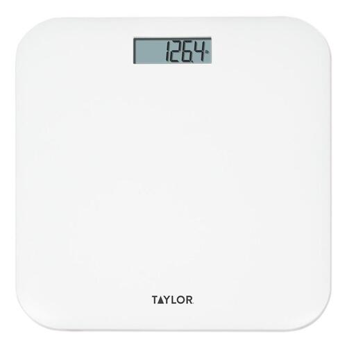 TAYLOR 5302876 Bathroom Scale 400 lb Digital White White