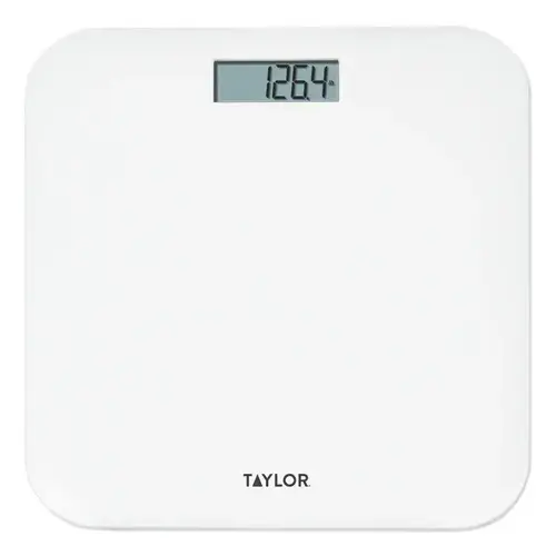 Bathroom Scale 400 lb Digital White White