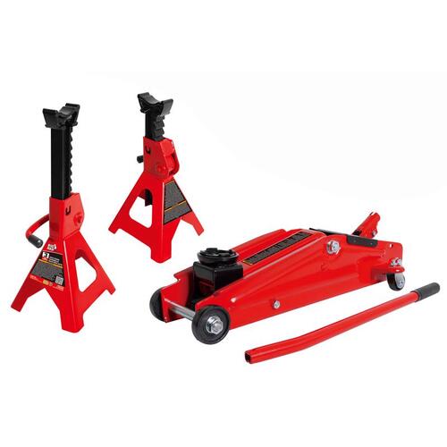 Big Red Safe Locks T830020JS Automotive Floor Jack Hydraulic 3 ton Black/Red