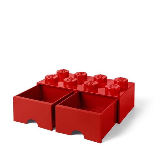 Storage Brick Drawer Polypropylene Red 3 pc Red - pack of 3