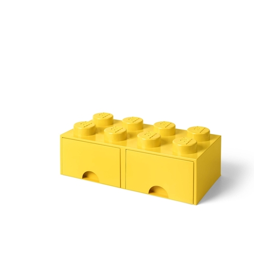 Storage Brick Drawer Plastic Yellow 3 pc Yellow - pack of 3