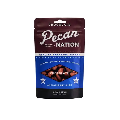 Pecan Nation PNCH4.8-XCP8 Pecans Chocolate 4 oz Pouch - pack of 8