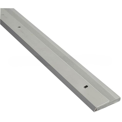 36" Single Fin Vinyl Door Sweep Clear Anodized Aluminum Finish