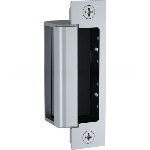 Assa Abloy Electronic Security Hardware - Hes 1600630LMS 12 / 24 Volt DC Heavy Duty Electric Strike Body with Single Lock and Strike Monitors Satin Stainless Steel Finish