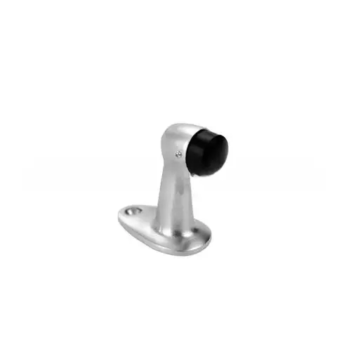 2-3/4" Gooseneck Floor Stop with Masonry Mounting Satin Chrome Finish