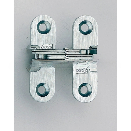 1/2" x 1-3/4" Light Duty Invisible Hinge for 3/4" Doors Bright Nickel Finish Pair