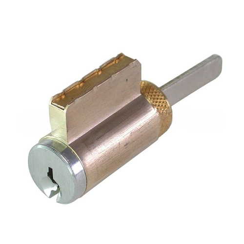 Zero Bitted Knob / Lever Cylinder with Russwin D1 Keyway Satin Chrome Finish