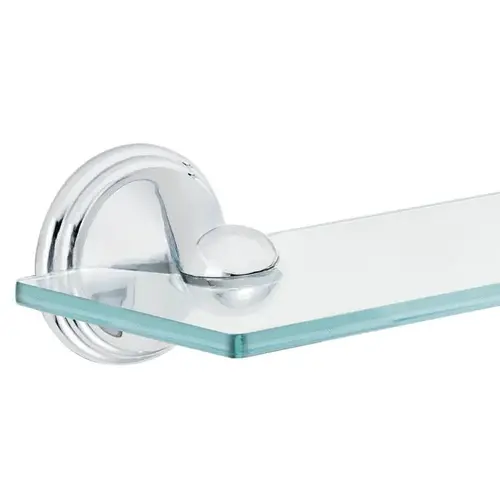 Preston Glass Vanity Shelf Bright Chrome Finish