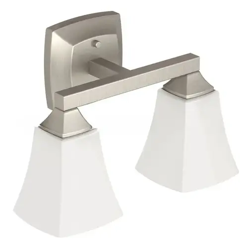 Voss Double Globe Bath Light Brushed Nickel Finish