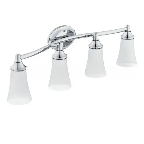 Eva Quadruple Globe Bath Light Bright Chrome Finish