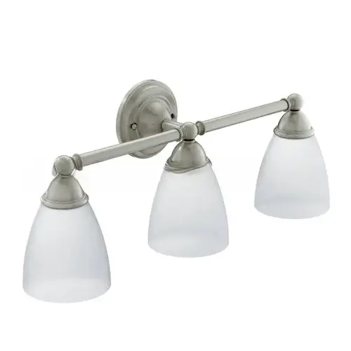 Brantford Triple Globe Bath Light Brushed Nickel Finish