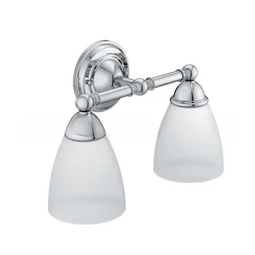 Brantford Double Globe Bath Light Bright Chrome Finish