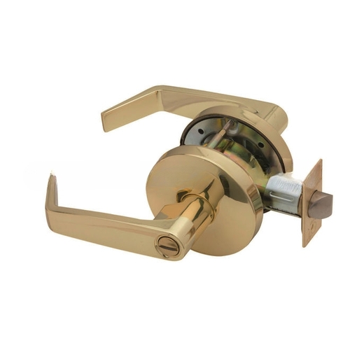 W Series Privacy Dane Lever Lock with 30206 Latch 30148 Strike Satin Brass Finish