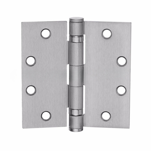 McKinney MPB7941226DNRP MacPro 4-1/2" x 4-1/2" Standard Weight Five Knuckle Square Corner Ball Bearing Hinge with Non Removable Pin # 76333 Satin Chrome Finish
