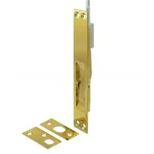 18" Rod Extension Flush Door Security Bolt PVD Polished Brass