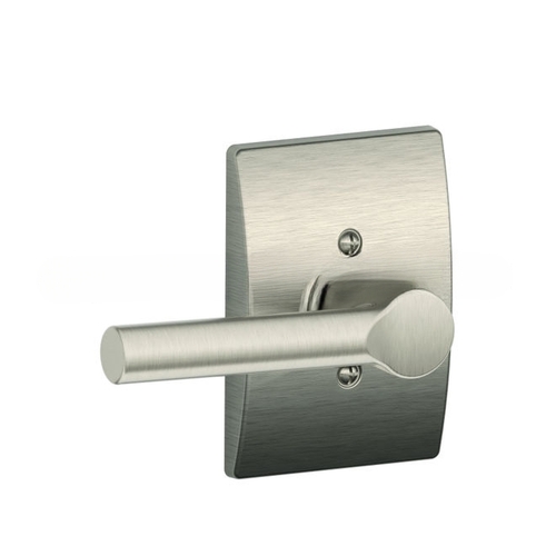 Broadway Lever with Century Rose Dummy Interior Trim Satin Nickel Finish