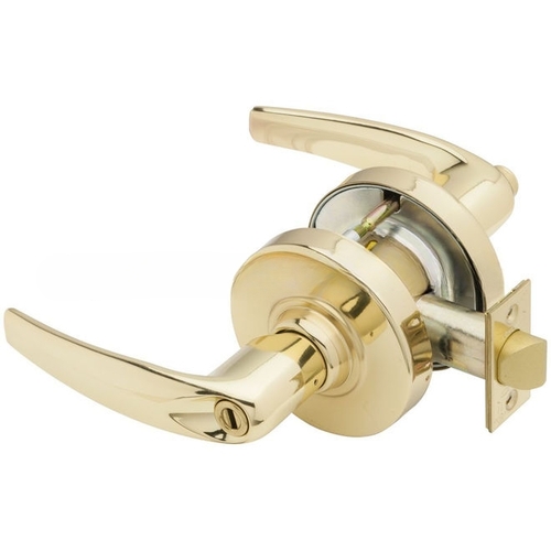 ND Series Privacy Athens with 13-248 Latch 10-025 Strike Bright Brass Finish