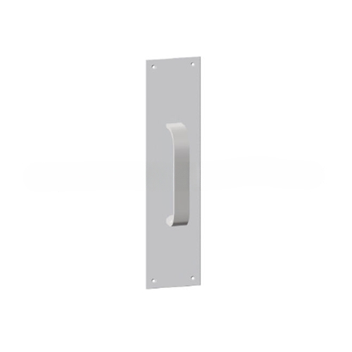 3-1/2" x 15" Square Corner Pull Plate with 2E 6" Center to Center Rectangular Pull Satin Stainless Steel Finish - * Not Returnable *