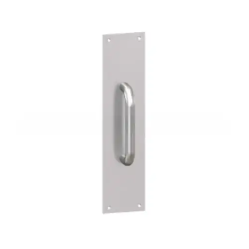 Hager 052897 34G 4" x 16" Square Corner Plate with 8" Center to Center 4G 1" Round Pull, Oil Rubbed Bronze Finish