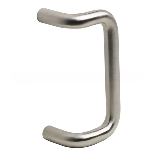 12" 90 Degree Offset Door Pull, 1" Round and 2-1/4" Clearance Bright Stainless Steel Finish