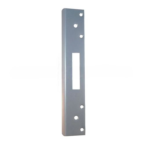Don Jo FL-212WM-SL 1-3/4" x 12" Mortise Hole Strike with Universal Center Hole Silver Coated Finish