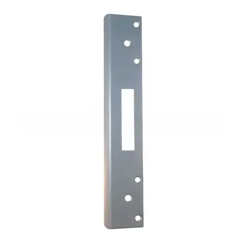 1-3/4" x 8" Mortise Hole Strike with Universal Center Hole Silver Coated Finish