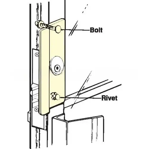 2-5/8" x 7" Cylinder Hole Latch Protector for Aluminum Doors Satin Stainless Steel Finish