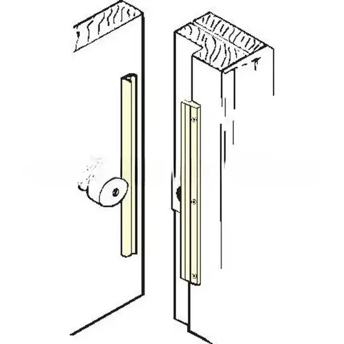 Don Jo ILP-206-CP 6" Latch Protector for Interlock Inswing Doors Chrome Plated Finish