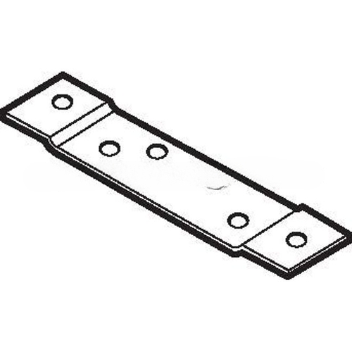 Door or Frame Reinforcement for 4 1/2" Heavy Weight (.190") Hinge, 1/8" Offset, 1-1/4" x 10" 7 Gauge Steel, Prime Coat