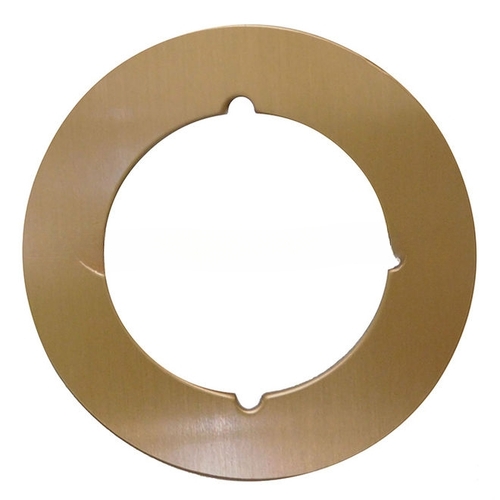 3-1/2" Scar Plate with 2-1/8" Hole and Through Bolt Knotches Satin Bronze Finish