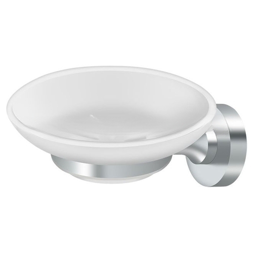 Deltana BBN2012-26 Nobe Series Frosted Glass Soap Dish Polished Chrome