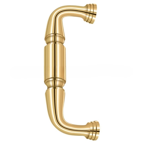 6" Center To Center Traditional Style Surface Mount Door Pull Lifetime Polished Brass