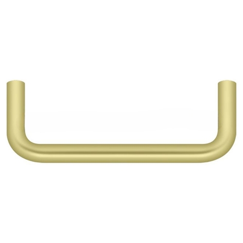 3-1/2" Center To Center Wire Cabinet Pull Polished Brass - pack of 10