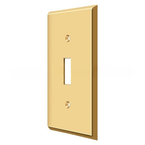 Switch Plate Cover 1 Toggle Lifetime Polished Brass