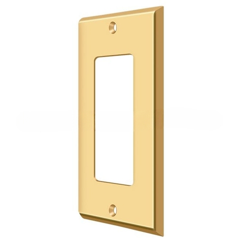 Deltana SWP4754CR003 Switch Plate Cover 1 Rocker Lifetime Polished Brass