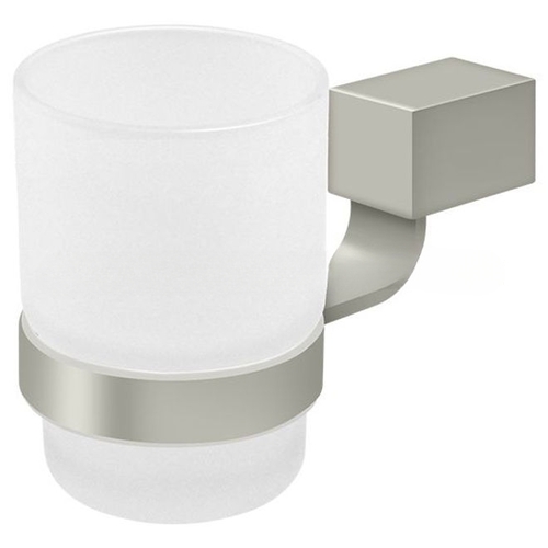 3-3/4" Height ZA Series Frost Glass Tumbler Set Satin Nickel - pack of 10