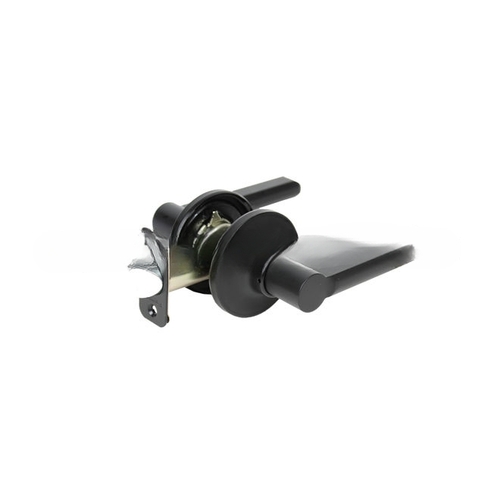 Alto Lever with Round Rose Passage Lockset Grade 3 Matte Black Finish