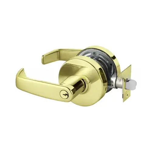 7 Line G05 Entrance/Office Lever Lockset, Bright Polished Brass